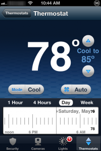 iPhone Pulse thermostat control