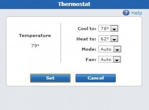 web Pulse thermostat control