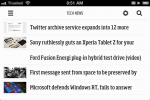 Feedly on the iPhone (landscape)