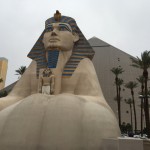 Luxor pyramid is brown when it's overcast