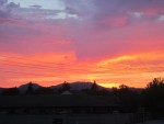sunset in Napa