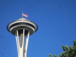 Space Needle dressed for July 4th