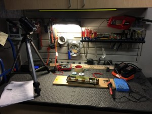 my workbench for the build