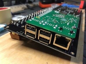 RasPi mounted, side view