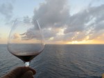 sunset and wine