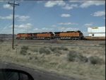 racing a train in New Mexico