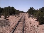 the view from the rear of the train