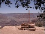 a small point of worship on the West Rim Trail