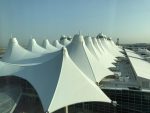 view of the airport from our hotel