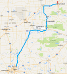 Saturday driving route