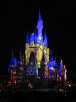 night projection show on Cinderella's castle