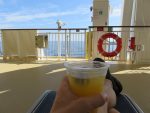 relaxing on deck 7