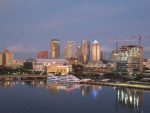 downtown Tampa at sunrise