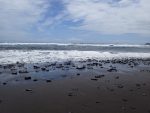 black sand beach