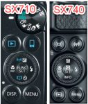 SX710 vs SX740 button layout