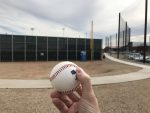 shagged a ball at batting practice
