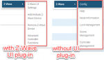 Z-Wave menu differences (HS4 vs HS3)