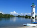 paddleboarding in the lagoon