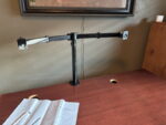 new mount pole and arms attached