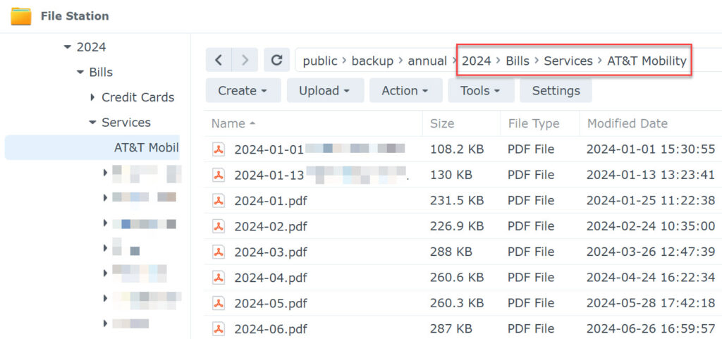 original folder structure