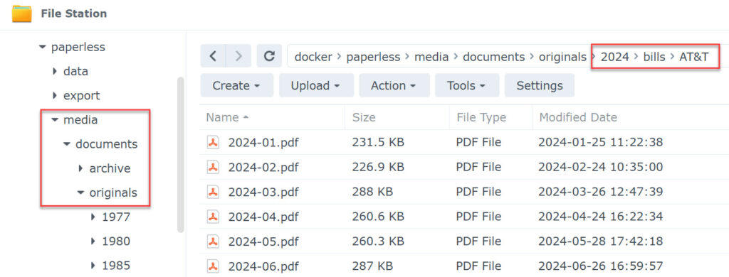 paperless folder structure