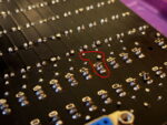 repaired solder joints on diode for switch