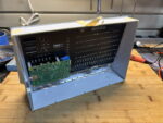front panel installed, preparing to solder the case together