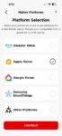 Matter platform selection